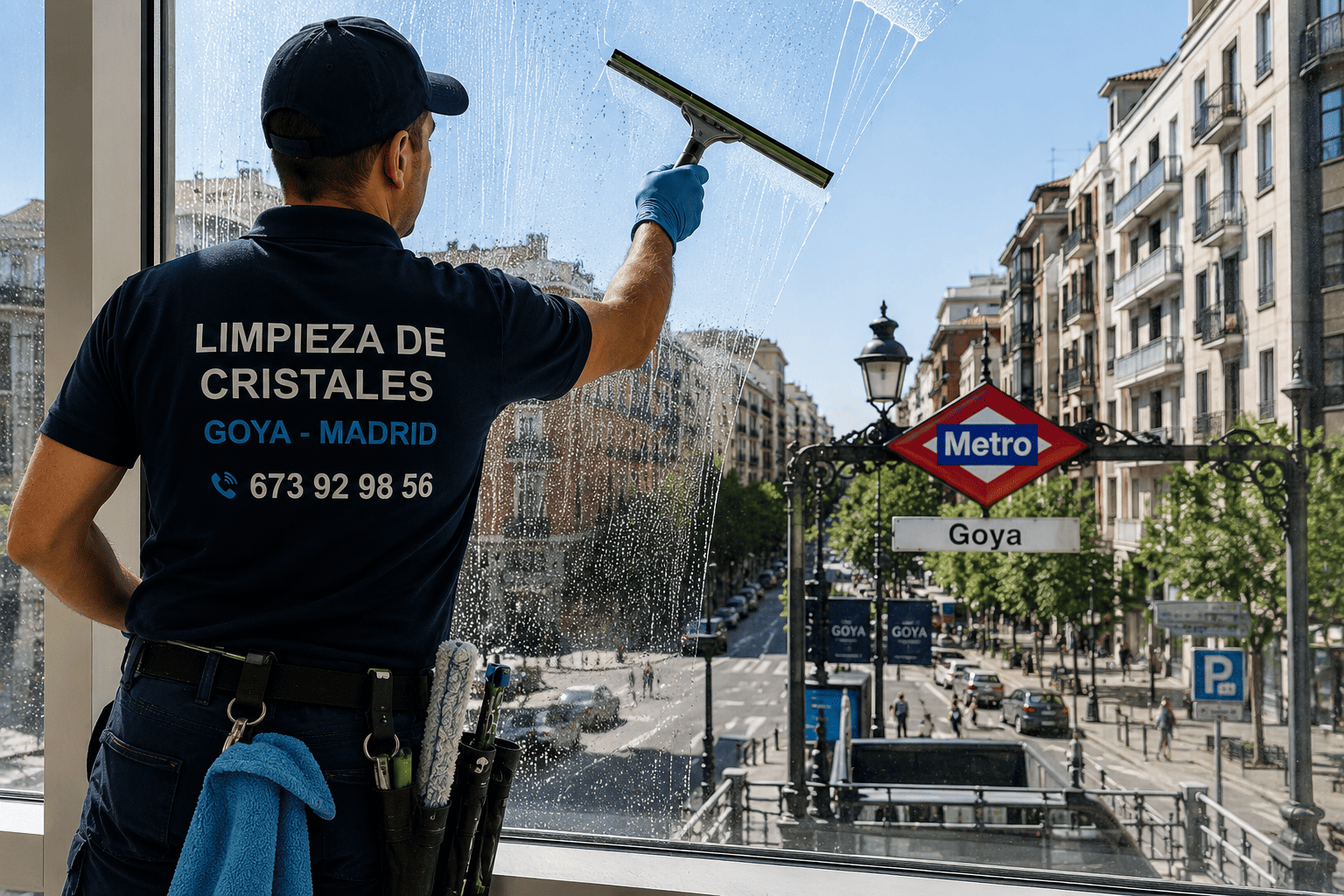 Limpieza de cristales en Goya